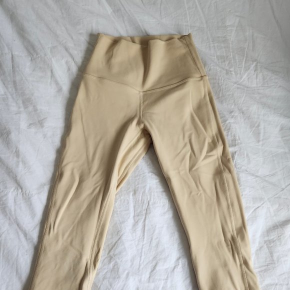 Lululemon Align High-Rise Khaki Yoga Leggings Capris High Wasted Size 0 - Picture 2 of 3